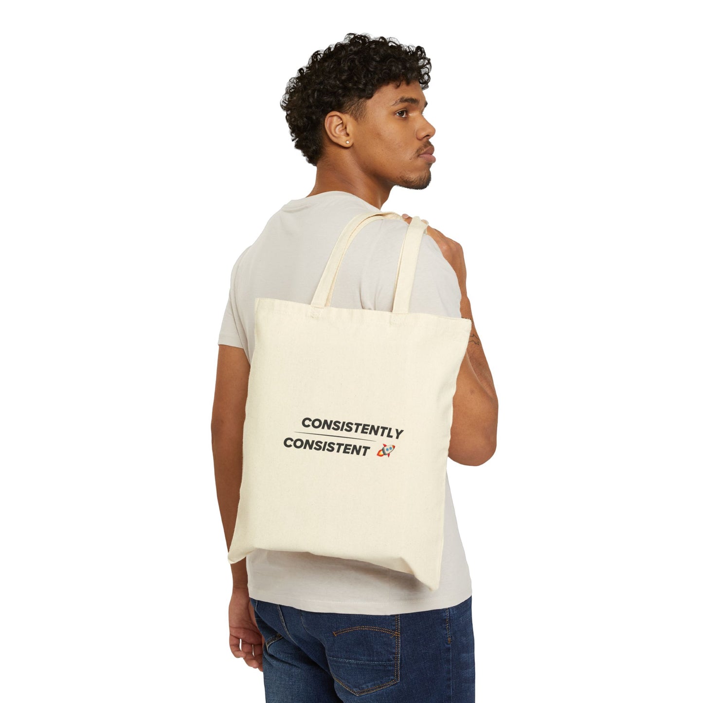 Consistently Consistent Cotton Canvas Tote Bag
