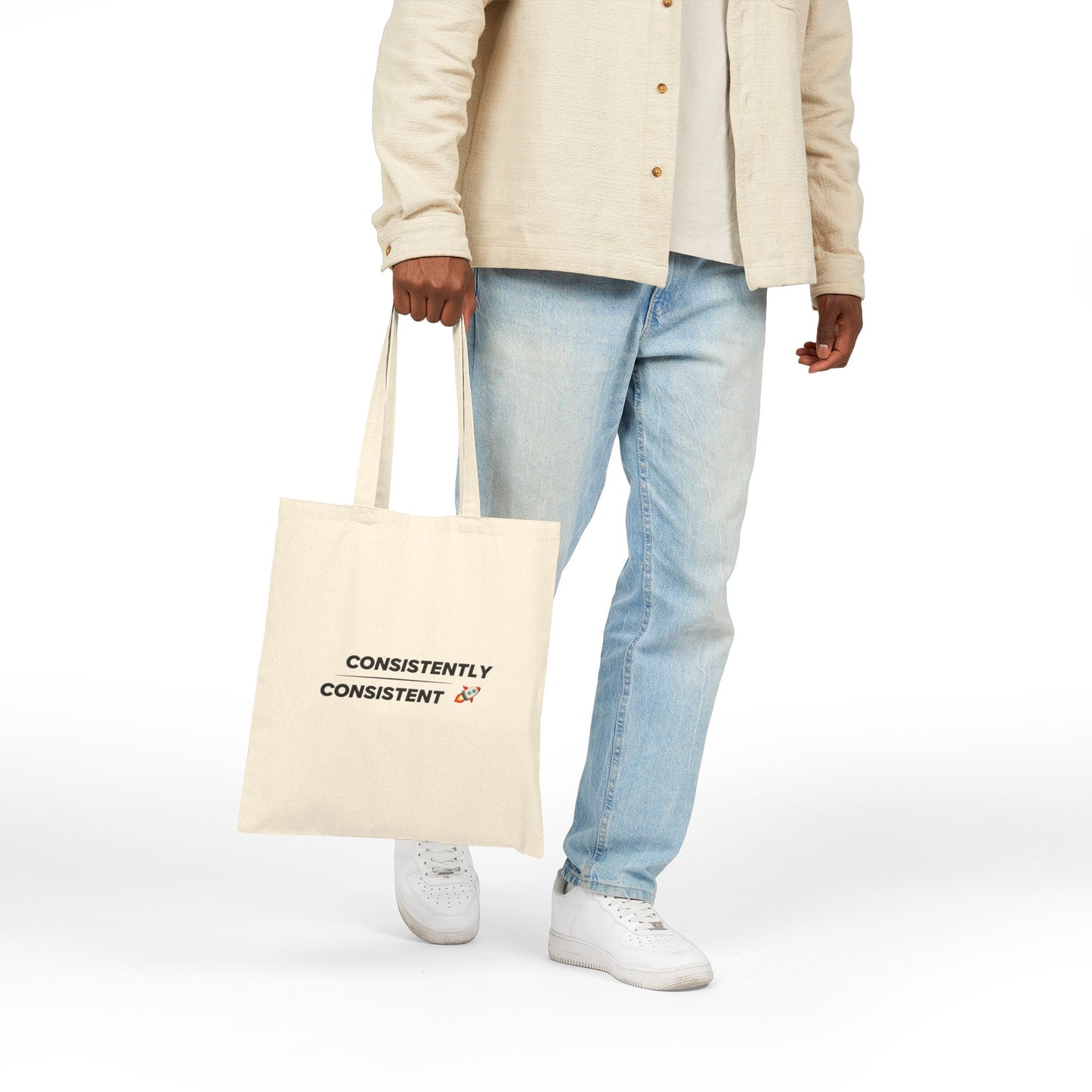 Consistently Consistent Cotton Canvas Tote Bag