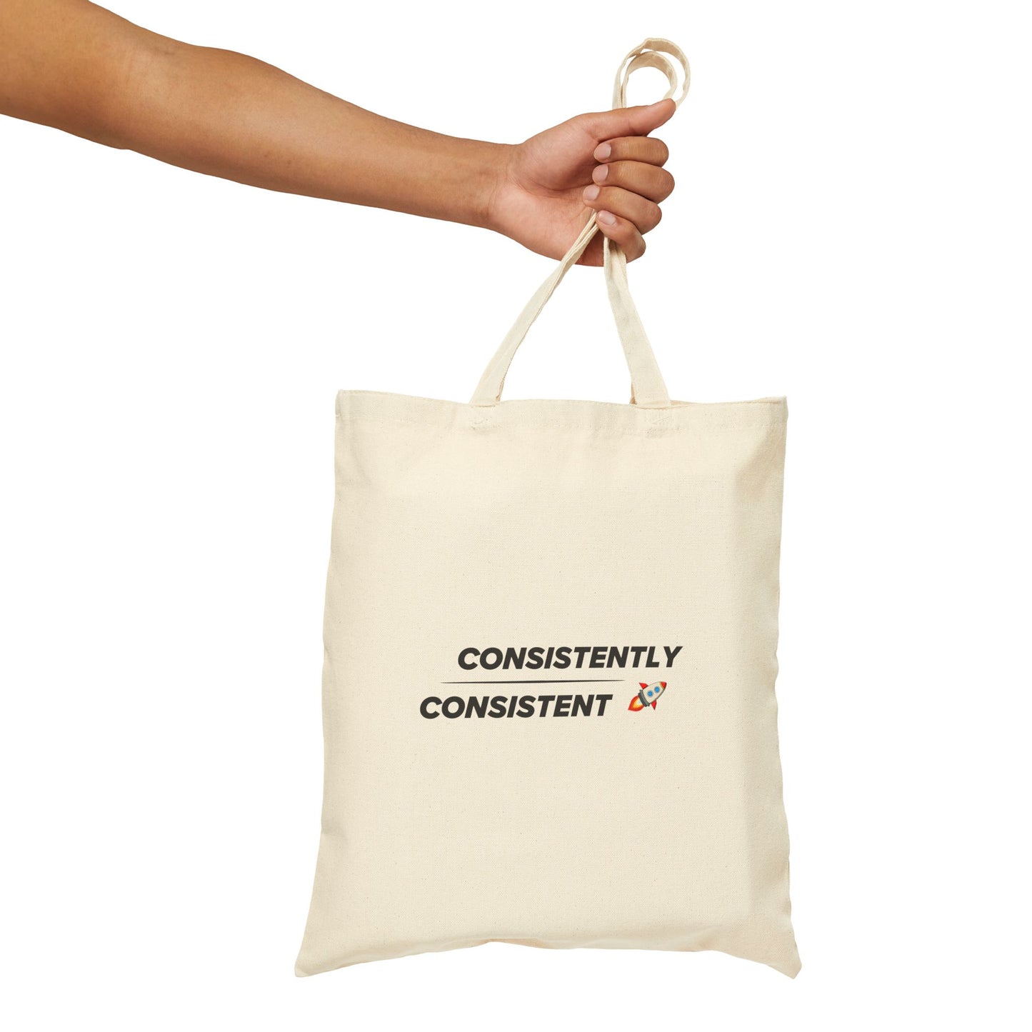 Consistently Consistent Cotton Canvas Tote Bag