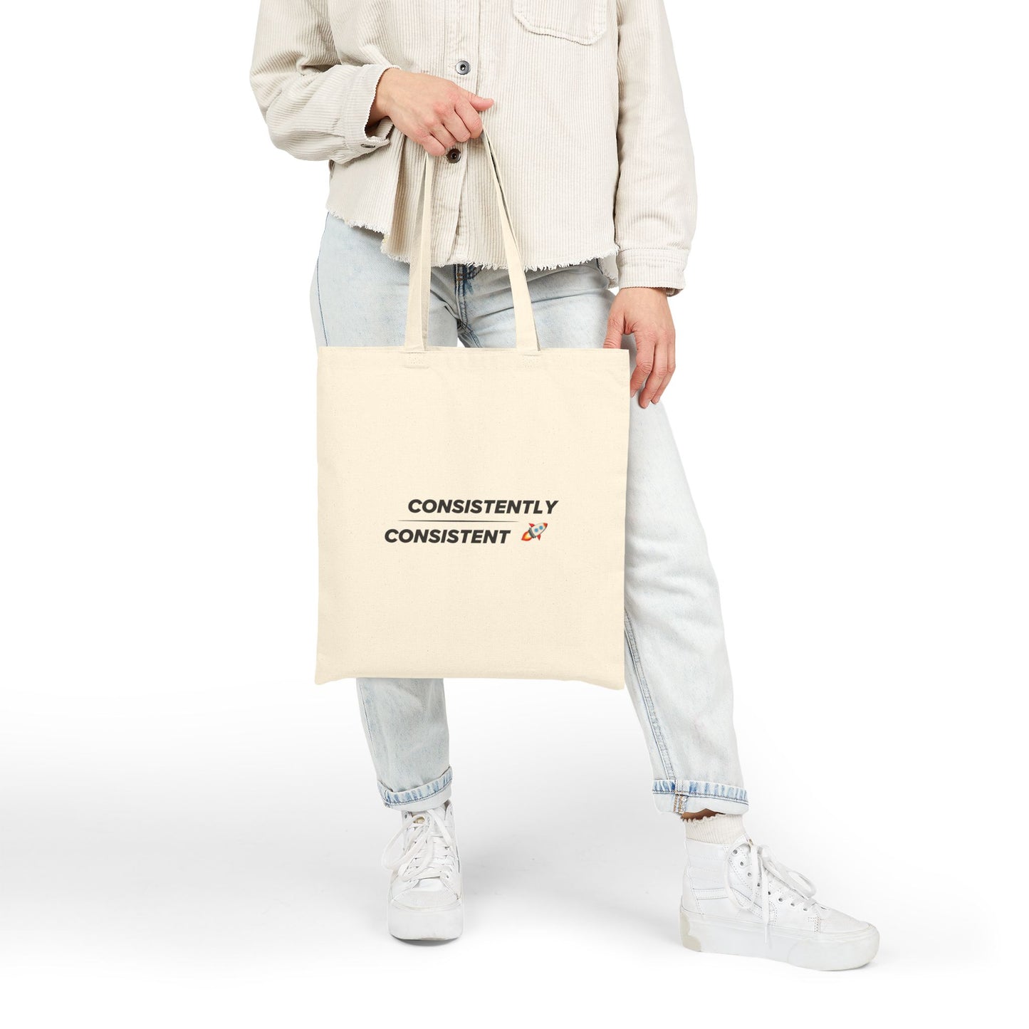 Consistently Consistent Cotton Canvas Tote Bag