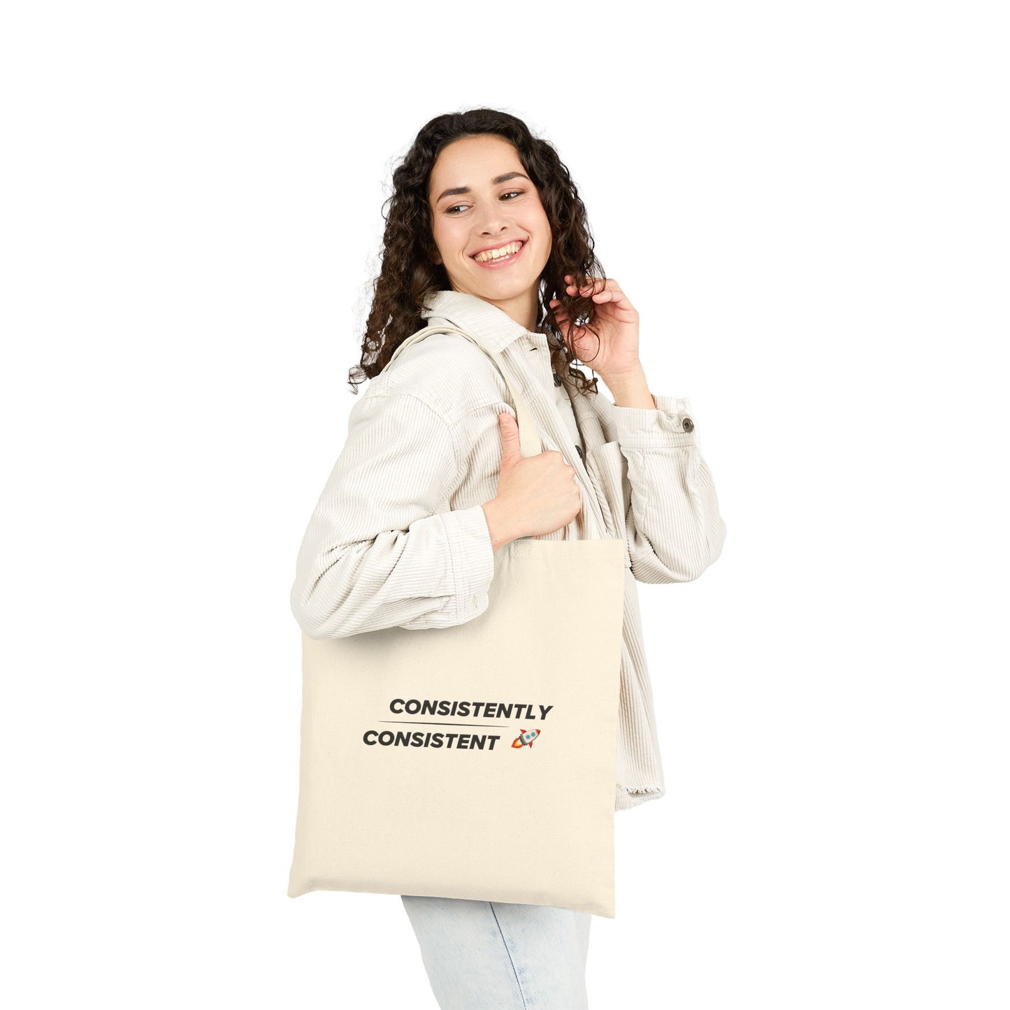 Consistently Consistent Cotton Canvas Tote Bag