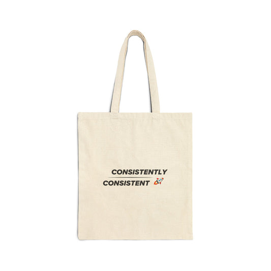 Consistently Consistent Cotton Canvas Tote Bag